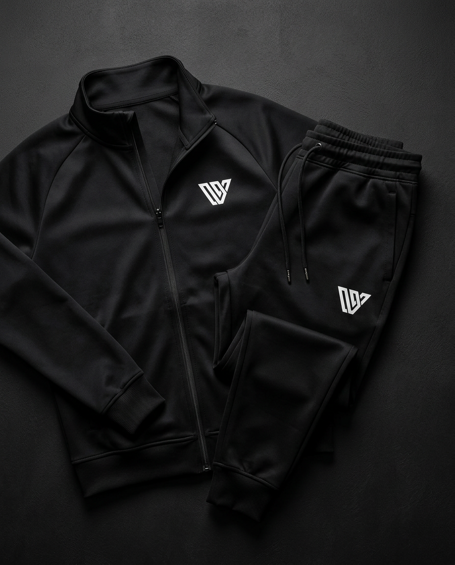 Black Men's Jogging Suit with white VWV logo